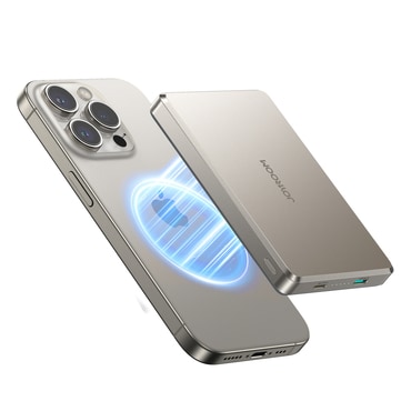 Joyroom JR-PBM08 Pro 22.5W 10000mAh MagSafe power bank 15W vezeték nélküli töltéssel + 2x USB-C - titán