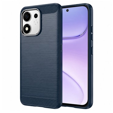 TPU gél tok "Brushed Carbon" Honor 600 Smart készülékekhez - kék