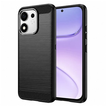 TPU gél tok "Brushed Carbon" Honor 600 Smart készülékekhez - fekete