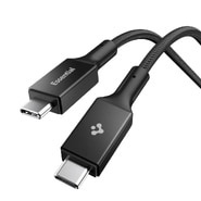 Töltő és adatátviteli 100W USB-C - USB-C káfehér Spigen "EB10015CC" - 5Gbps - 1.5m - black