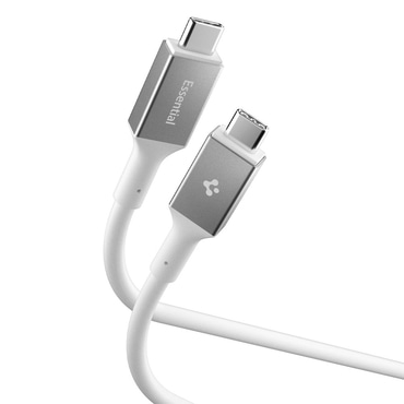 Töltő és adatátviteli 240W USB-C - USB-C káfehér Spigen "EB24015CC" - 40Gbps - 8K - 1.5m - white
