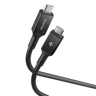 Töltő- és adatátviteli 240W USB-C - USB-C káfehér Spigen "EB24015CC" - 40Gbps - 1.5m - black