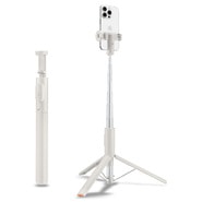 Selfie állvány Spigen "S541W" Bluetooth távirányítóval és stabil állvánnyal, 146cm - dune beige