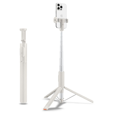 Selfie állvány Spigen "S541W" Bluetooth távirányítóval és stabil állvánnyal, 146cm - dune beige