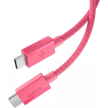 Töltő- és adatátviteli 60W USB-C - USB-C káfehér Spigen "Essential EB6010CC" - 480Mbps - 1m - pink