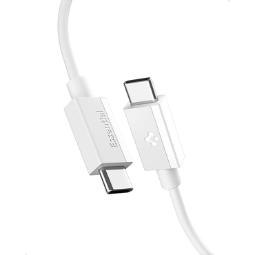 Töltő és adatátviteli 60W USB-C - USB-C káfehér Spigen "EB6015CC" - 480Mbps - 1.5m - white