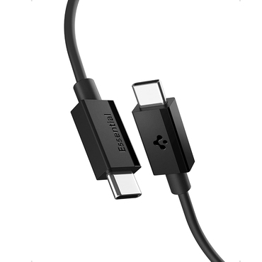 Töltő és adatátviteli 60W USB-C - USB-C káfehér Spigen "EB6015CC" - 480Mbps - 1.5m - black