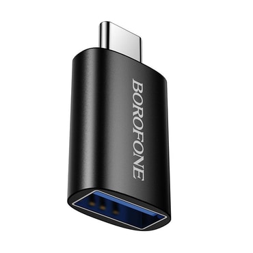 USB-C és USB-A OTG adapter Borofone "BV26C" 5Gbps, 2A - black