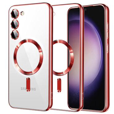Tok Techsuit "Luxury Crystal MagSafe" Samsung Galaxy S23 készülékhez - red