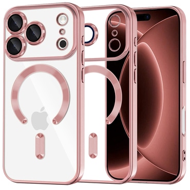Tok Techsuit "Luxury Crystal MagSafe" iPhone 17 Pro Max / 18 Pro Max készülékhez - pink