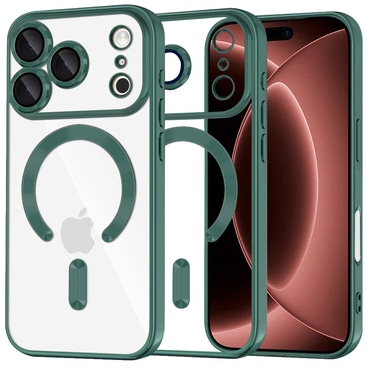 Tok Techsuit "Luxury Crystal MagSafe" iPhone 17 Pro Max / 18 Pro Max készülékhez - deep green