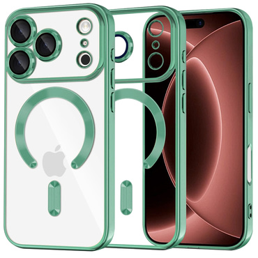 Tok Techsuit "Luxury Crystal MagSafe" iPhone 17 Pro Max / 18 Pro Max készülékhez - light green