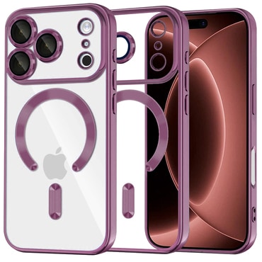 Tok Techsuit "Luxury Crystal MagSafe" iPhone 17 Pro Max / 18 Pro Max készülékhez - dark cherry