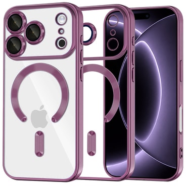 Tok Techsuit "Luxury Crystal MagSafe" iPhone 17 Pro / 18 Pro készülékhez - dark cherry