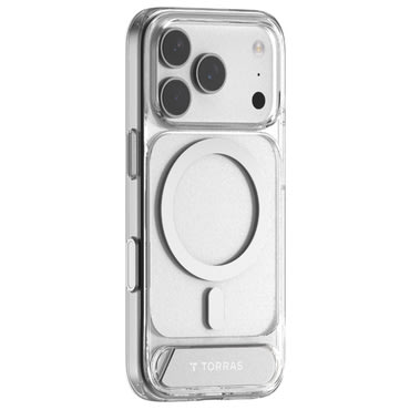 Prémium tok Torras "Pstand" iPhone 17 Pro Max készülékhez - clear