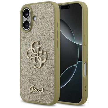 Prémium tok Guess "Fixed Glitter Big 4G" iPhone 17 készülékhez - gold