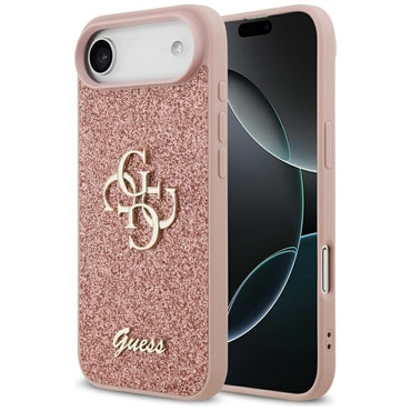 Prémium tok Guess "Fixed Glitter Big 4G" iPhone Air készülékhez - pink
