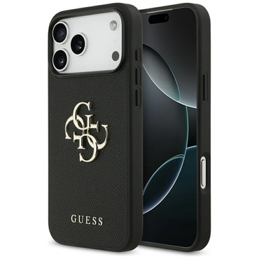 Tok Guess "Hardcase 4G Grained Big and Classic Logo" iPhone 17 Pro Max készülékhez - black