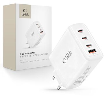 Fali 120W töltő Tech-Protect "NC120W-GAN" - fehér