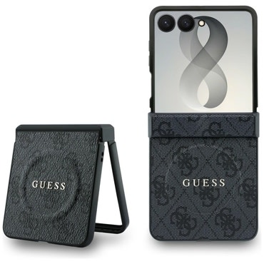 Tok Guess "4G Leather Classic MagSafe" Samsung Galaxy Z Flip8 készülékhez - black