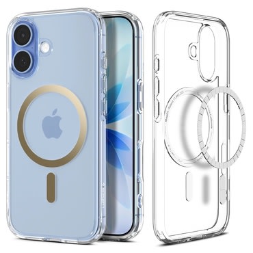 Tok Spigen "Ultra Hybrid Mag" iPhone 17 készülékekhez - clear/gold