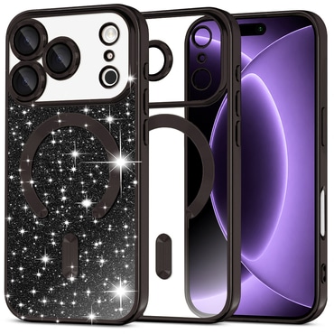 Techsuit "Luxury Glitter MagSafe" TPU gél tok iPhone 17 Pro / 18 Pro készülékhez - light green