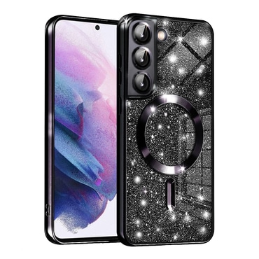 Techsuit "Luxury Glitter MagSafe" TPU gél tok Samsung Galaxy S22 készülékhez - black