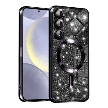 Techsuit "Luxury Glitter MagSafe" TPU gél tok Samsung Galaxy S24 készülékhez - black