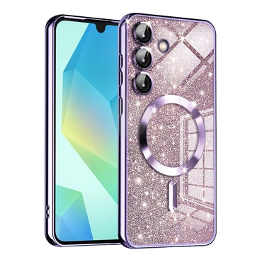 Techsuit "Luxury Glitter MagSafe" TPU gél tok Samsung Galaxy A16 4G / 5G készülékhez - light purple