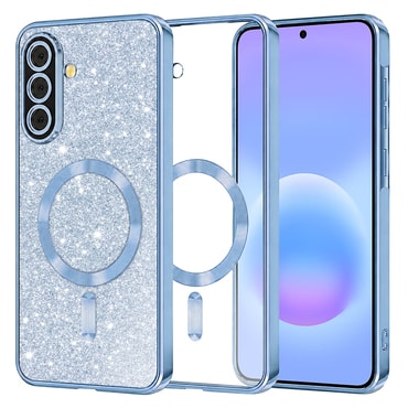 Techsuit "Luxury Glitter MagSafe" TPU gél tok Samsung Galaxy A57 készülékhez - light blue