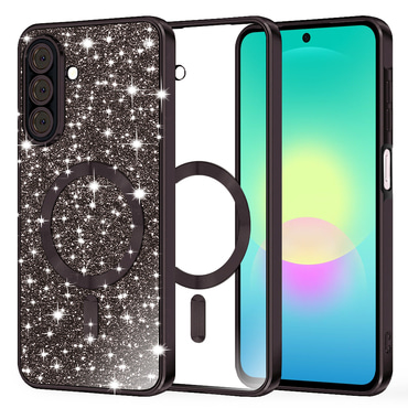 Techsuit "Luxury Glitter MagSafe" TPU gél tok Samsung Galaxy A27 5G készülékhez - black