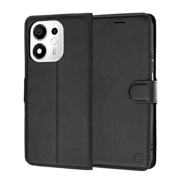 Nyitható tok Techsuit "Leather Folio" Honor 600 Smart készülékekhez - black
