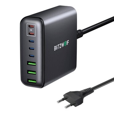 Fali 250W töltő Blitzwolf "BW-S26" GaN - black