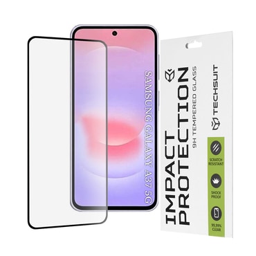 Prémium 3D teljes test képernyővédő üveg "Techsuit" Samsung Galaxy A37 5G készülékhez - fekete
