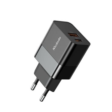 Fali 20W töltő Mcdodo "Hydrogen Series (CH-1951)" 2x USB - black