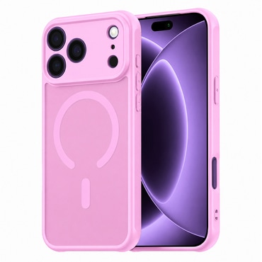 Hibrid tok "HaloFrost II MagSafe" iPhone 17 Pro / 18 Pro készülékhez - pink