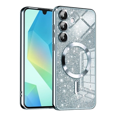 Techsuit "Luxury Glitter MagSafe" TPU gél tok Samsung Galaxy A16 4G / 5G készülékhez - light blue