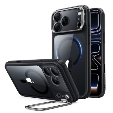 Hibrid tok ESR "Classic Hybrid HaloLock Kickstand" iPhone 17 Pro / 18 Pro készülékekhez - clear black