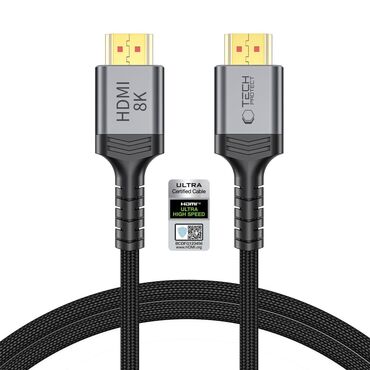 HDMI 2.1 káfehér Tech-Protect "UltraBoost" 4K 120Hz-nél / 8K 60Hz-nél - 1m - black