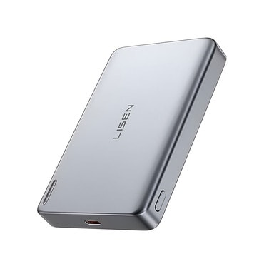 Power bank Lisen "L601 Pro" 10000mAh MagSafe-val, Qi2, 27W - gray