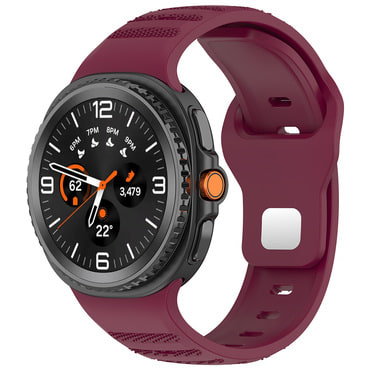 Szilikon szíj Techsuit "W050" Samsung Galaxy Watch8 40mm / Watch8 44mm / Watch8 Classic / Watch9 40mm / Watch9 44mm készülékhez - bordeaux