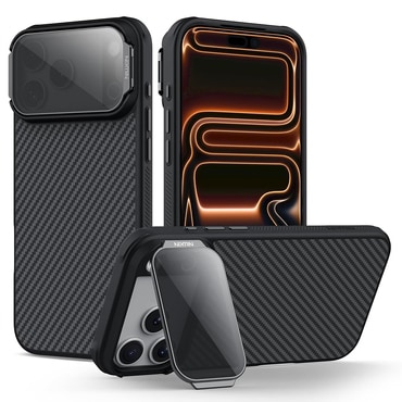 Prémium tok Nillkin "CarboProp Magnetic" lencsevédővel iPhone 17 Pro / 18 Pro készülékhez - black