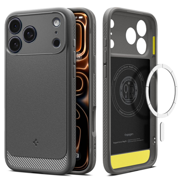 Tok Spigen "Rugged Armor MagFit" iPhone 17 Pro Max készülékekhez - grey