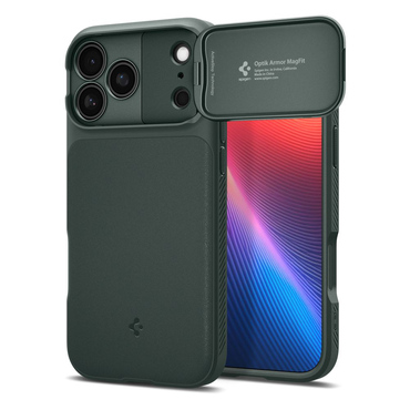 Tok Spigen "Optik Armor MagSafe" iPhone 17 Pro Max / 18 Pro Max készülékhez - abyss green