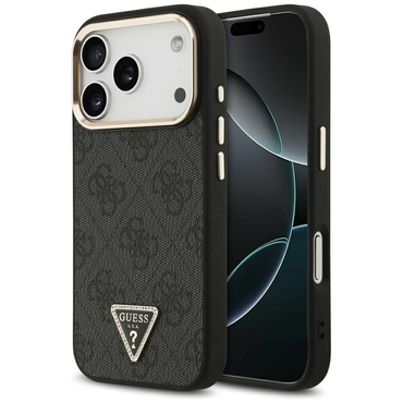 Tok Guess "Hardcase 4G Triangle Logo MagSafe" iPhone 17 Pro / 18 Pro készülékhez - black