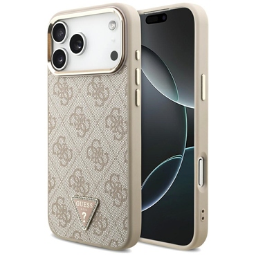 Tok Guess "Hardcase 4G Triangle Logo MagSafe" iPhone 17 Pro Max / 18 Pro Max / 18 Pro készülékhez - pink