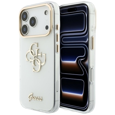 Tok Guess "IML 4G Metal Script" iPhone 17 Pro Max / 18 Pro Max / 18 Pro készülékhez - white
