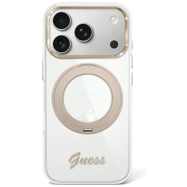 Tok Guess "Ring Stand Script Metal Logo MagSafe" iPhone 17 Pro Max / 18 Pro Max készülékhez - clear