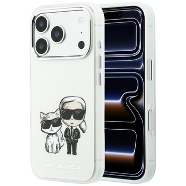 Prémium tok Karl Lagerfeld "IML KC Bodies Sketch Print MagSafe" iPhone 17 Pro / 18 Pro / 18 Pro készülékhez - beige