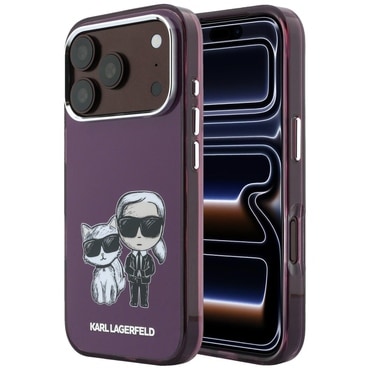 Prémium tok Karl Lagerfeld "IML KC Bodies Sketch Print MagSafe" iPhone 17 Pro / 18 Pro / 18 Pro készülékhez - burgundy